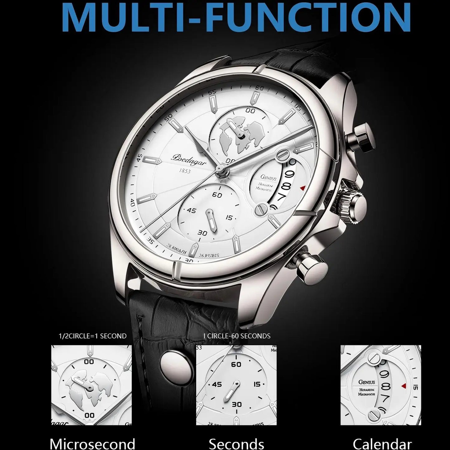 The Voyager Chronograph — Genuine Leather