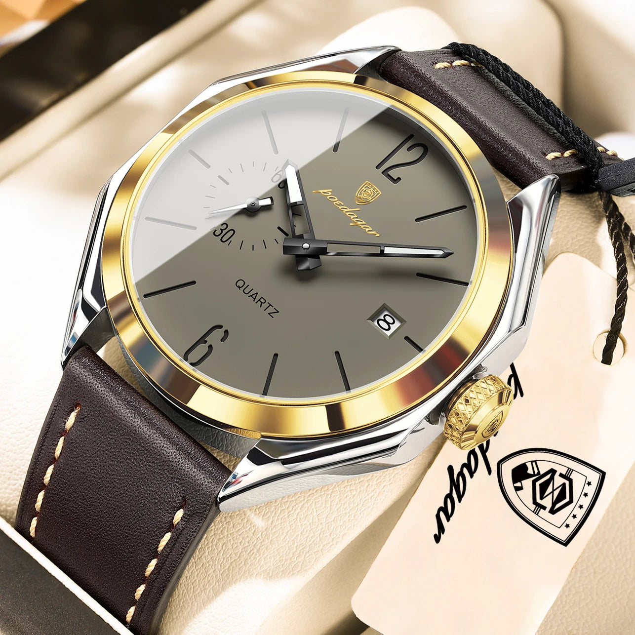 The Facet Watch — Genuine Leather
