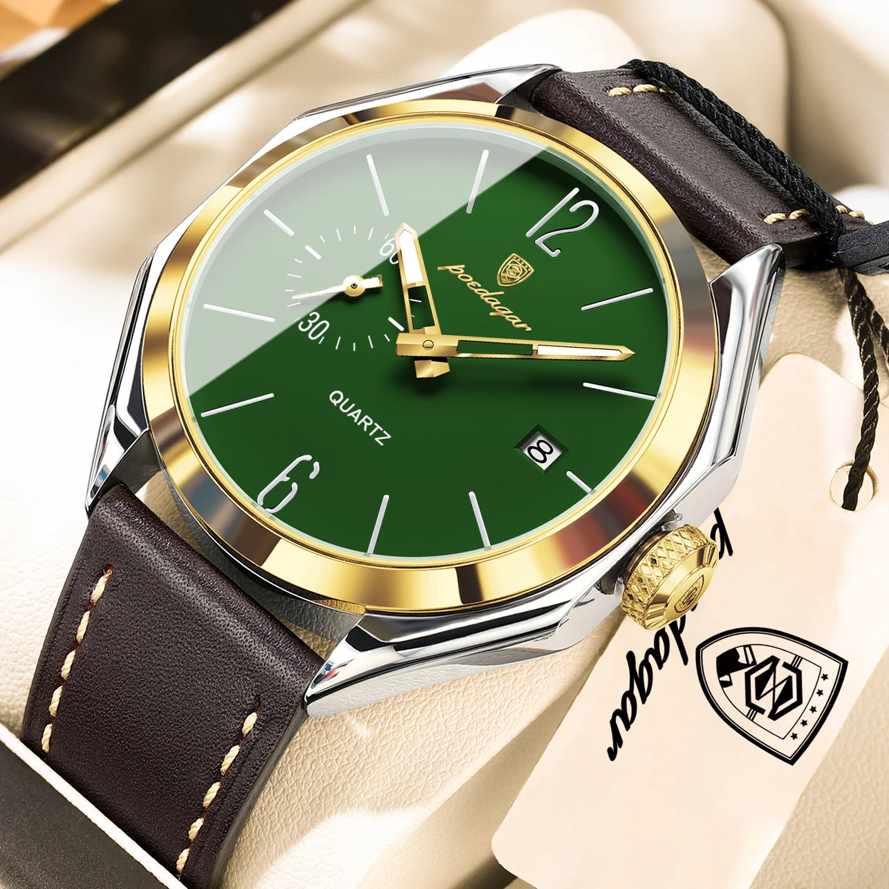 The Facet Watch — Genuine Leather