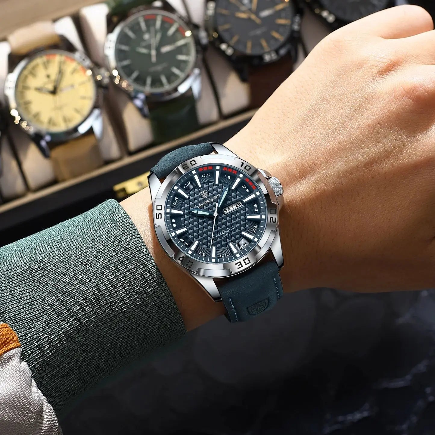 The Reef Watch — Genuine Leather, 30M Water Resistant