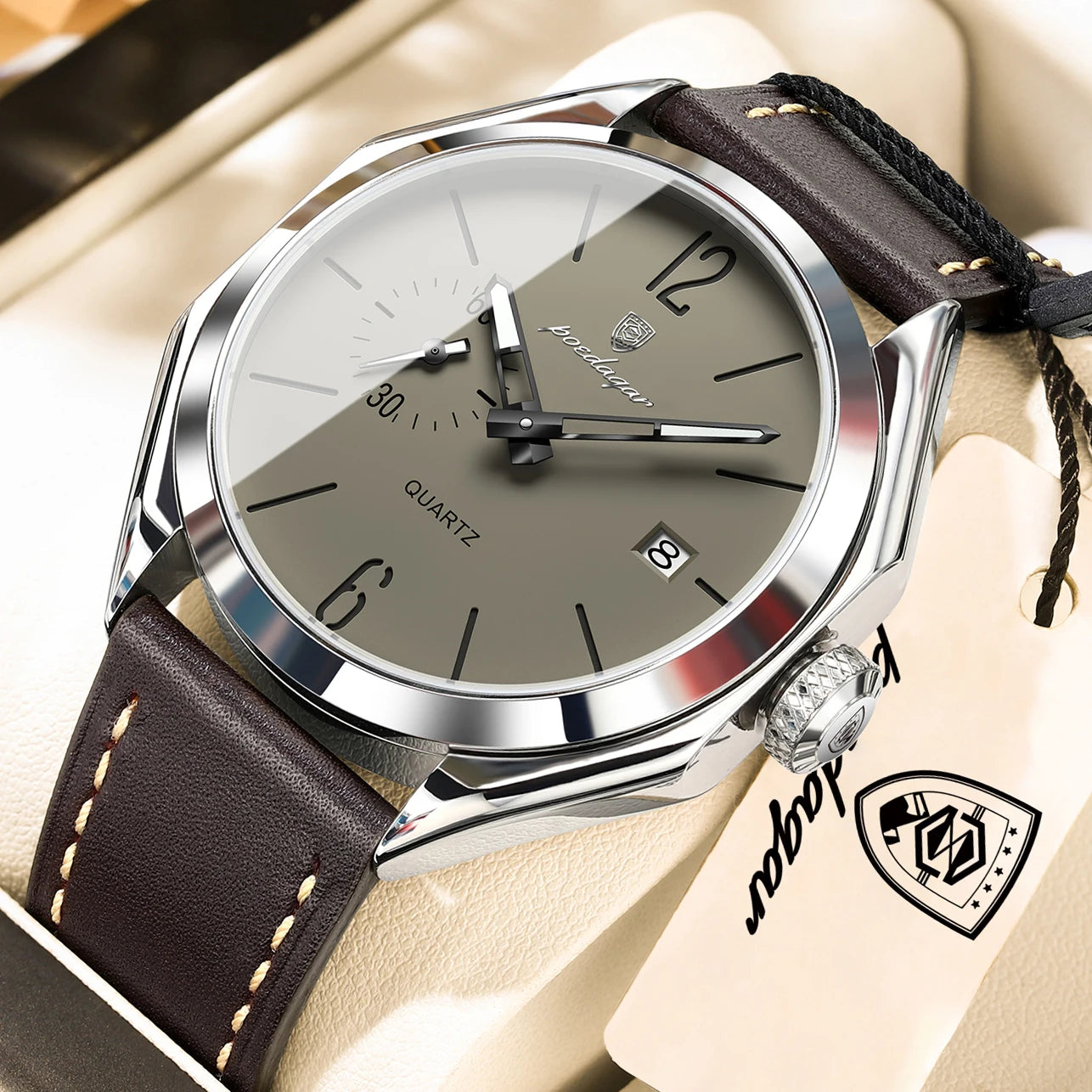 The Facet Watch — Genuine Leather