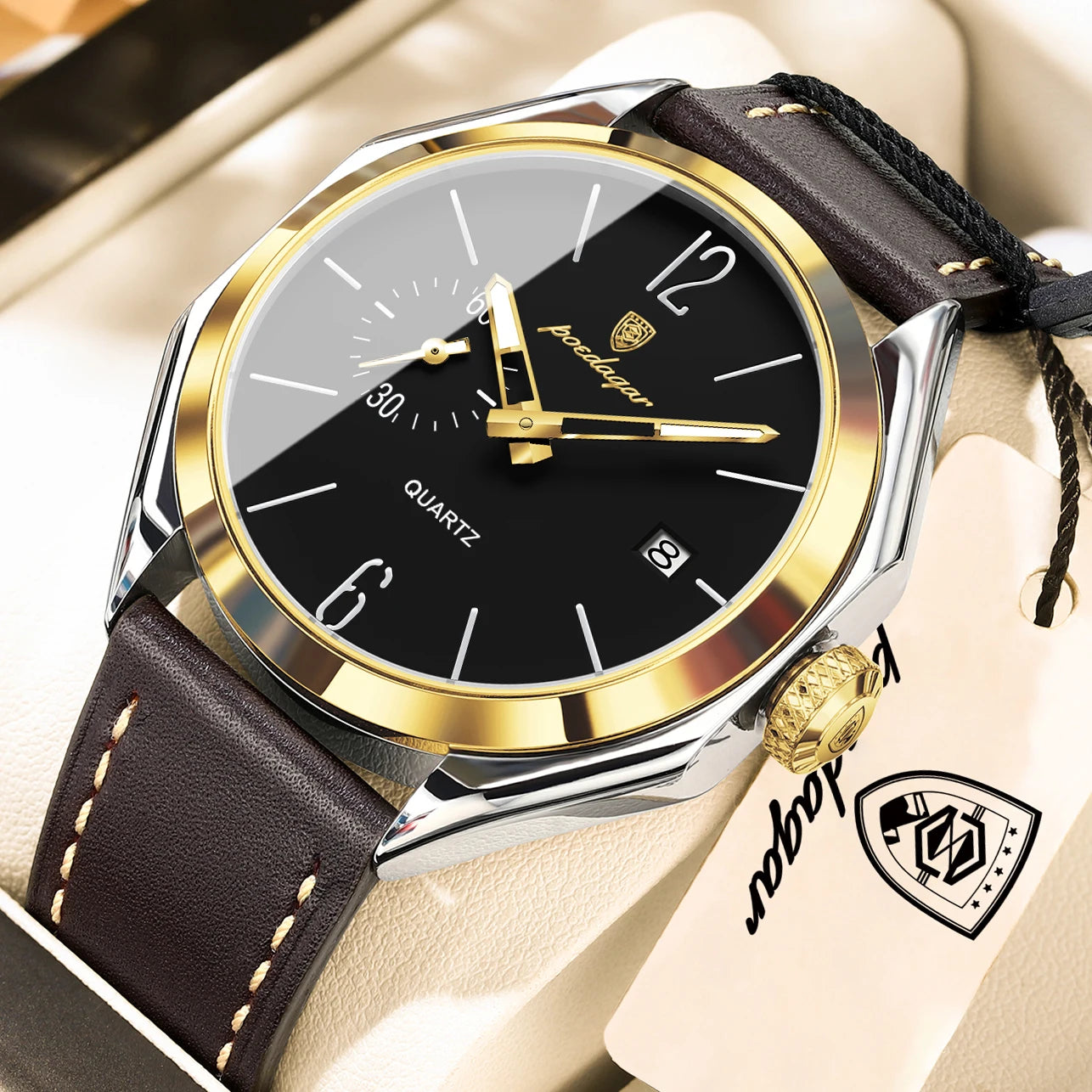The Facet Watch — Genuine Leather