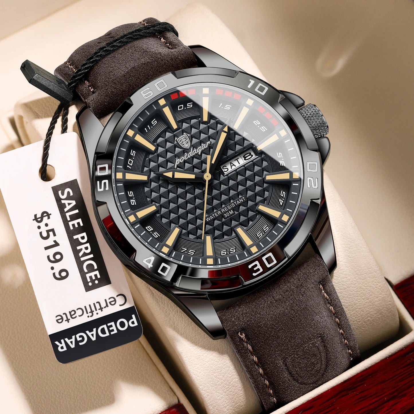 The Reef Watch — Genuine Leather, 30M Water Resistant