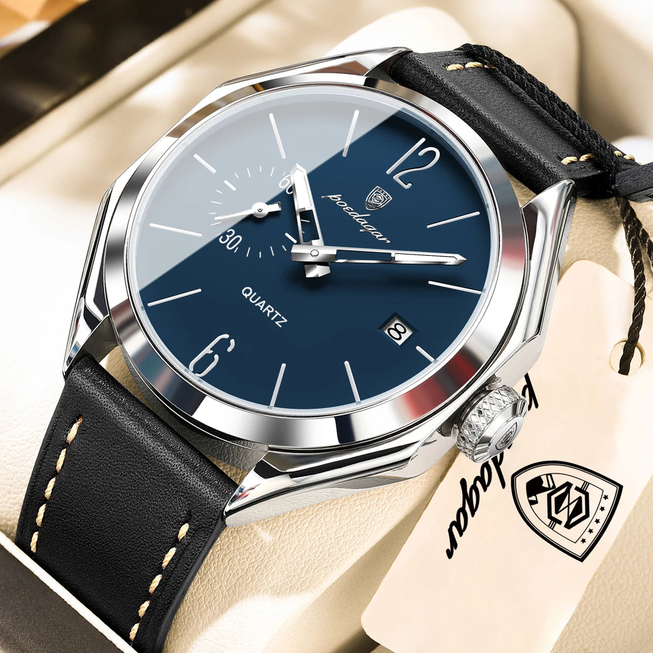 The Facet Watch — Genuine Leather