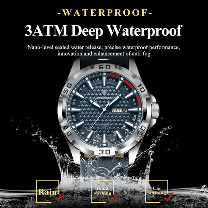The Reef Watch — Genuine Leather, 30M Water Resistant