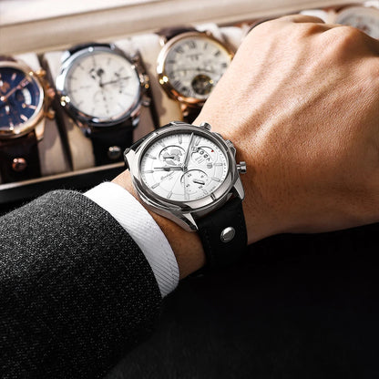The Voyager Chronograph — Genuine Leather