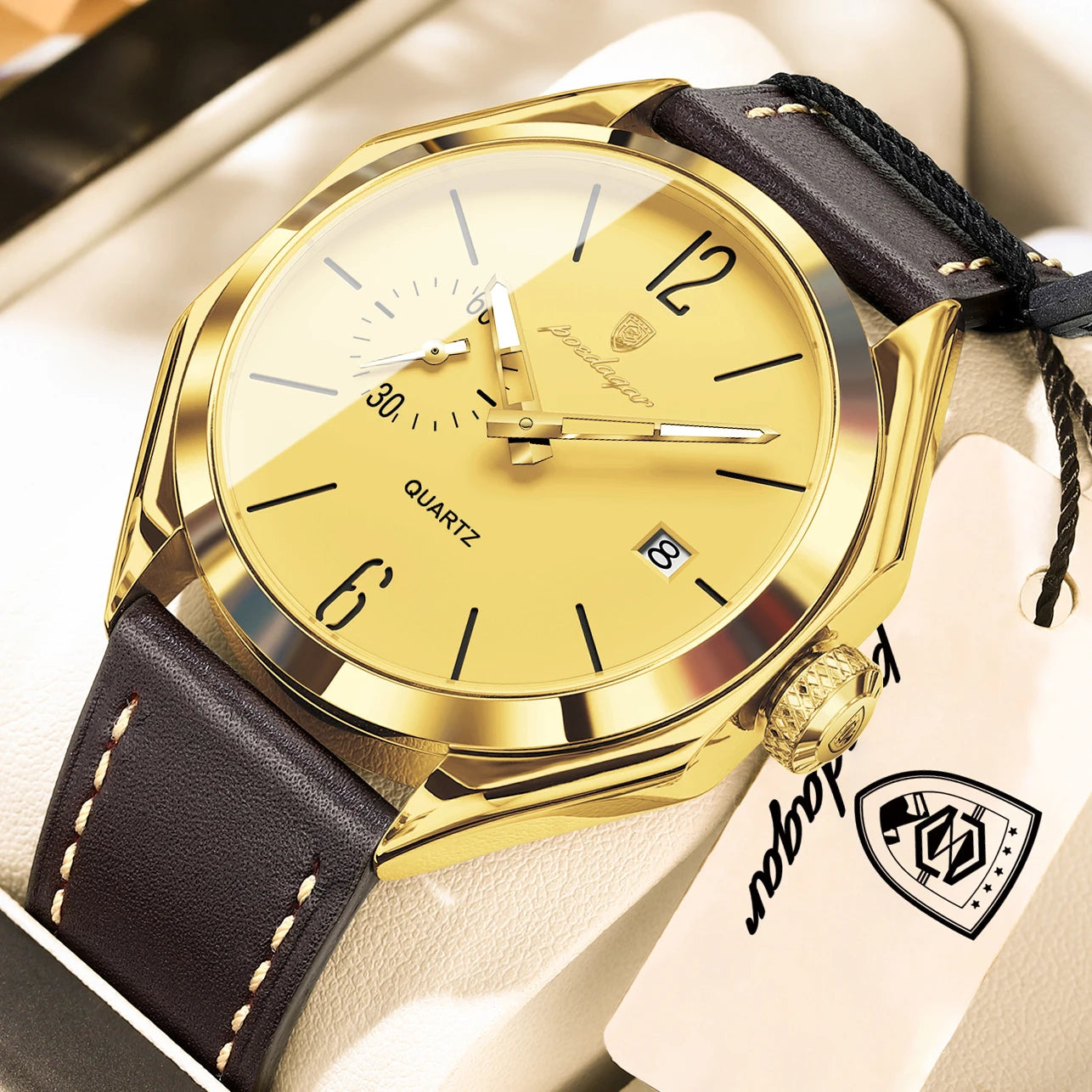 The Facet Watch — Genuine Leather