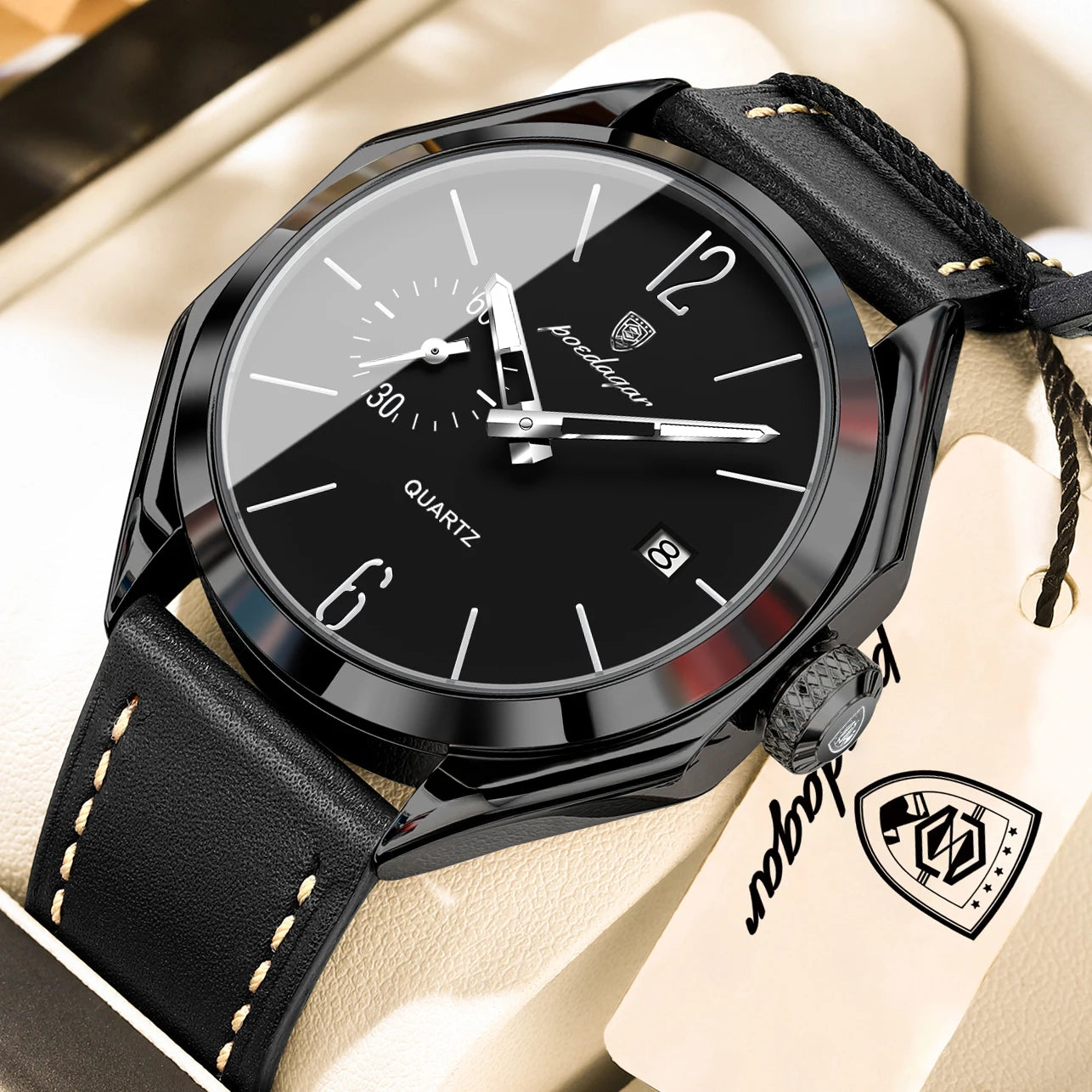 The Facet Watch — Genuine Leather