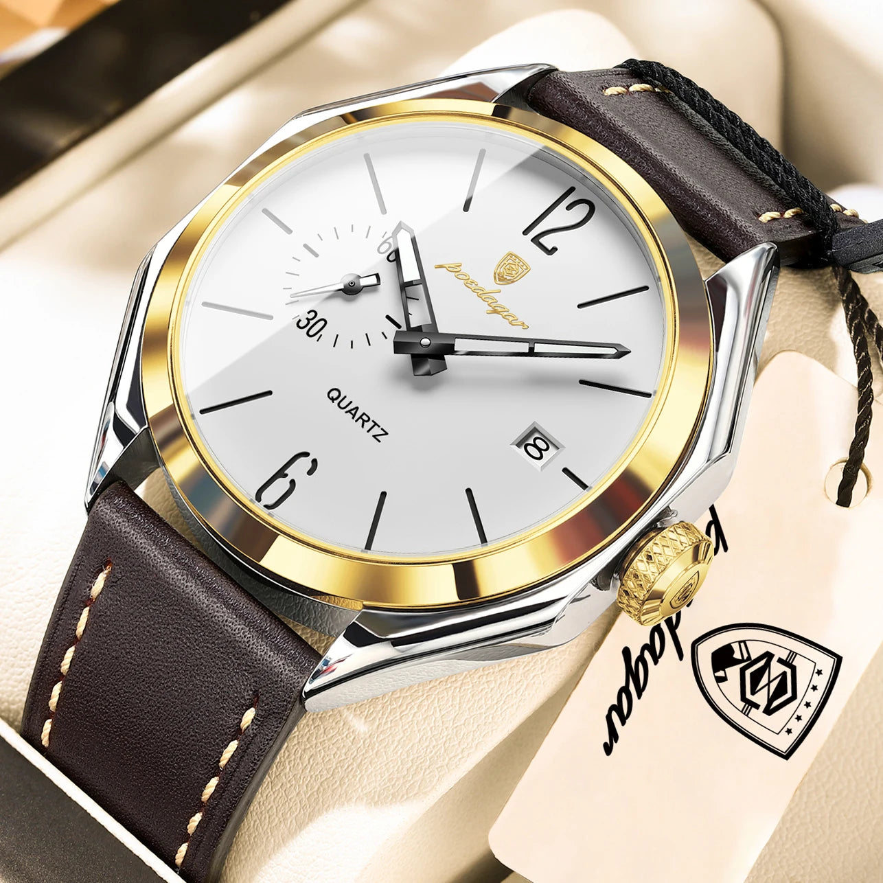 The Facet Watch — Genuine Leather