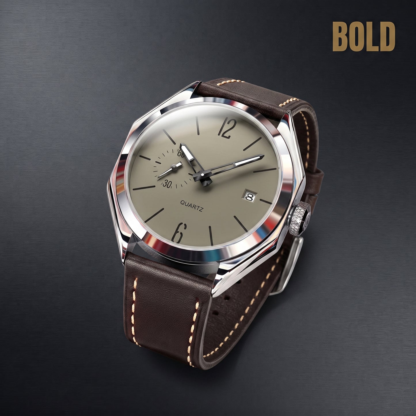 The Facet Watch — Genuine Leather