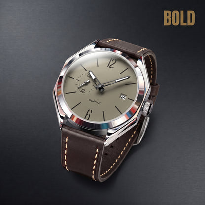 The Facet Watch — Genuine Leather