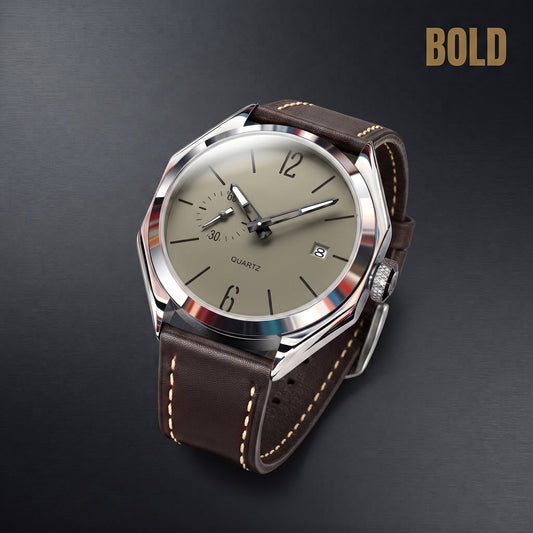 The Facet Watch — Genuine Leather