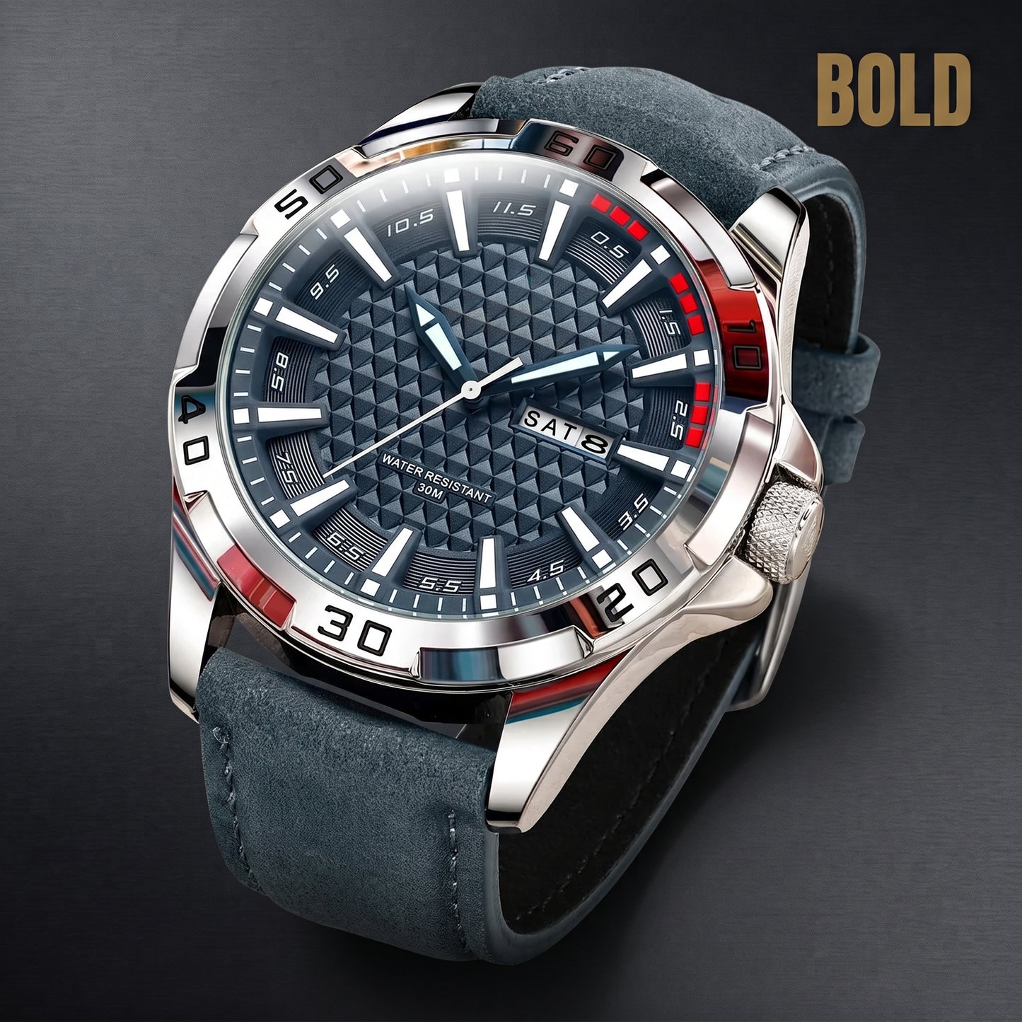 The Reef Watch — Genuine Leather, 30M Water Resistant